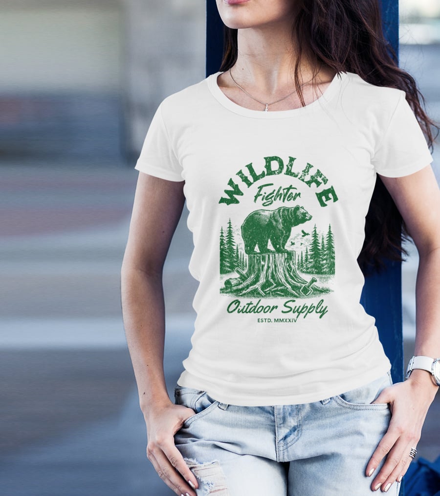 WILDLIFE FIGHTER OUTDOOR SUPPLY ESTD. MMXXIV T-Shirt