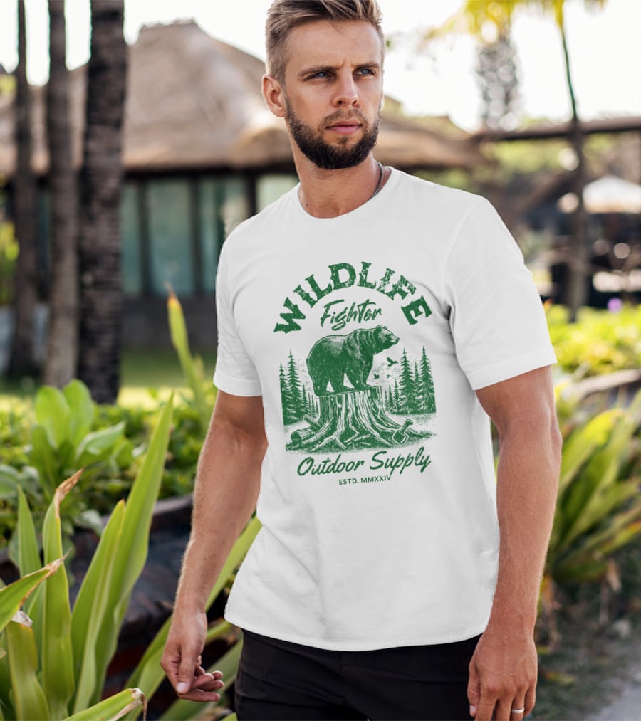 WILDLIFE FIGHTER OUTDOOR SUPPLY ESTD. MMXXIV T-Shirt