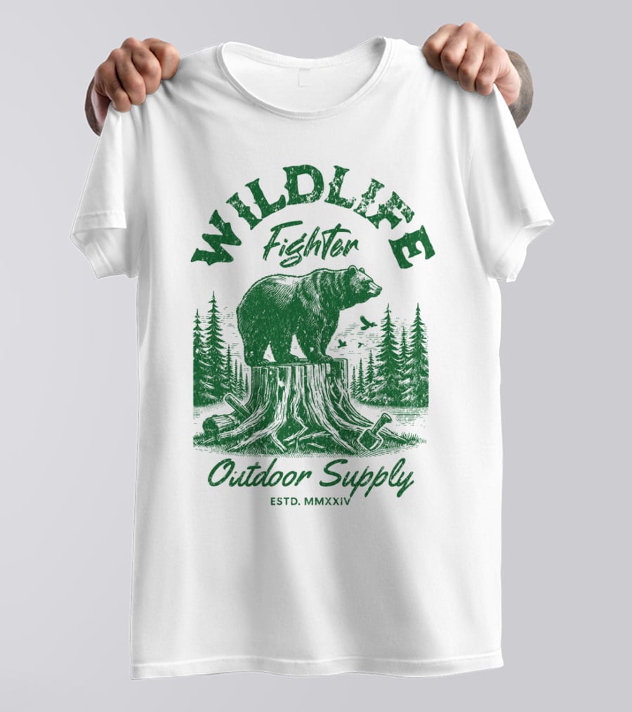 WILDLIFE FIGHTER OUTDOOR SUPPLY ESTD. MMXXIV T-Shirt
