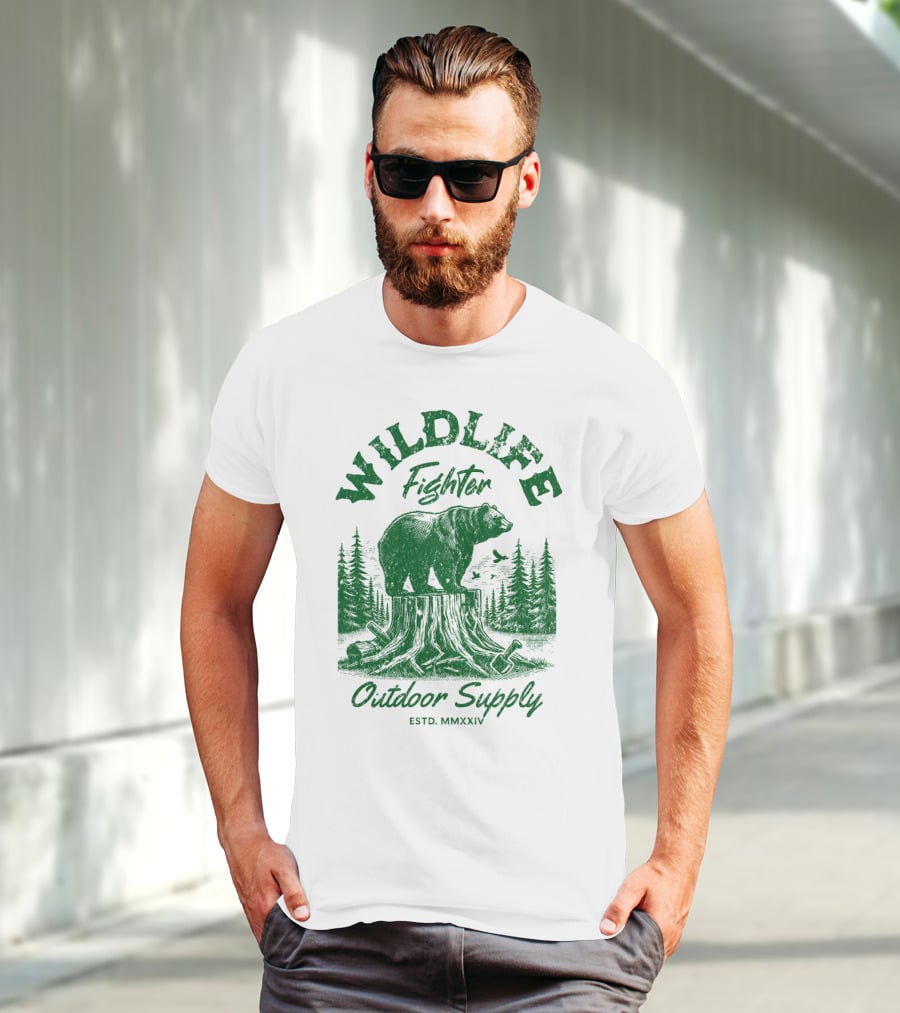 WILDLIFE FIGHTER OUTDOOR SUPPLY ESTD. MMXXIV T-Shirt