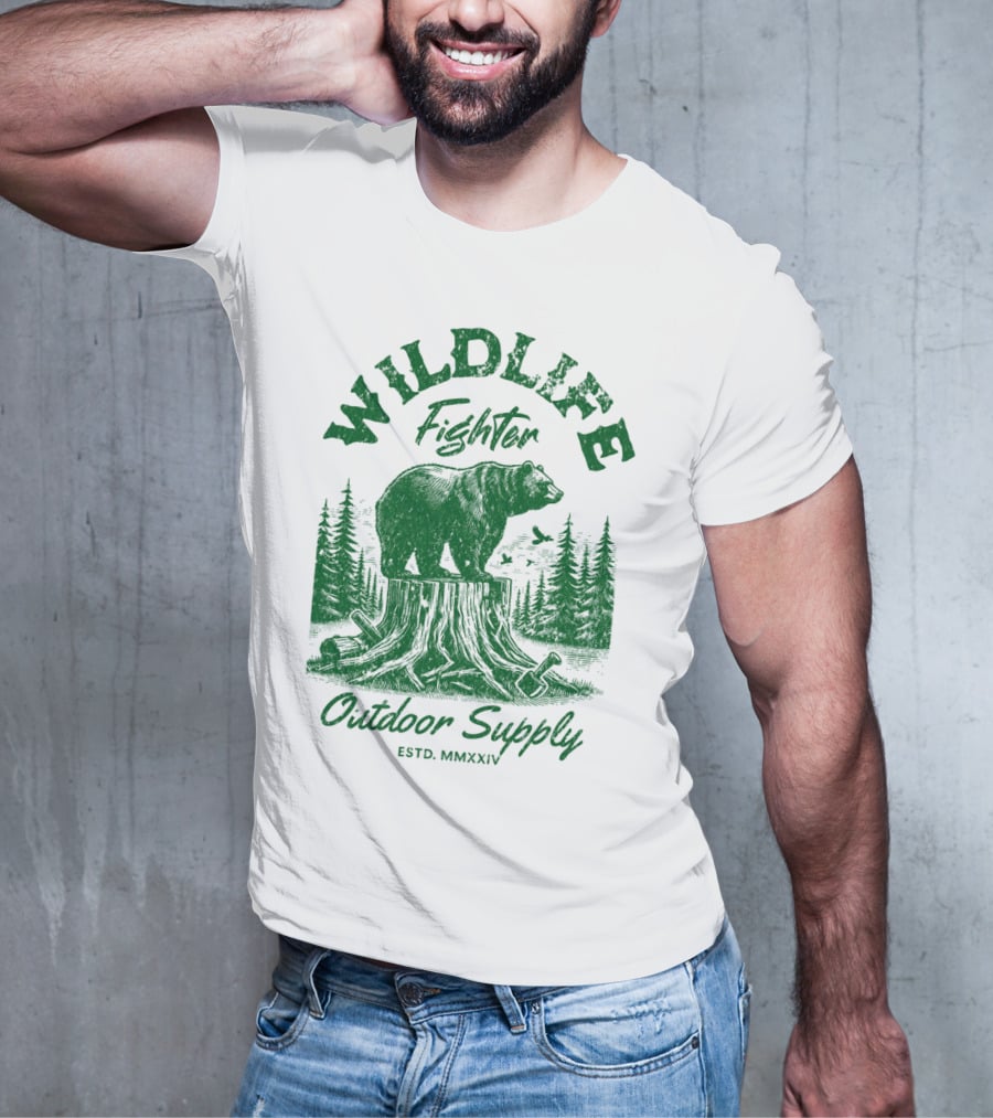 WILDLIFE FIGHTER OUTDOOR SUPPLY ESTD. MMXXIV T-Shirt