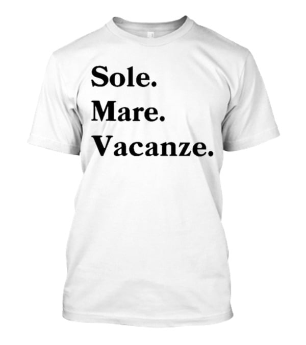 Sole Mare Vacanze Italian Beach Holiday T-Shirt