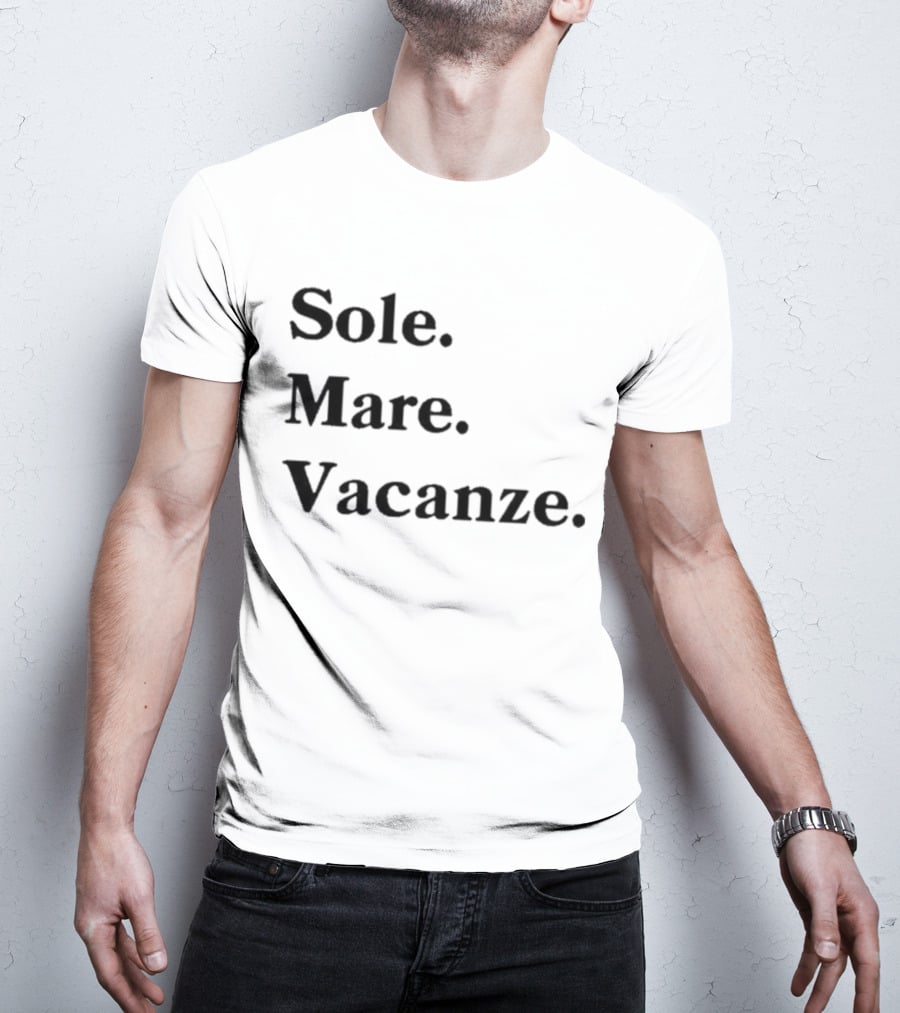 Sole Mare Vacanze Italian Beach Holiday T-Shirt