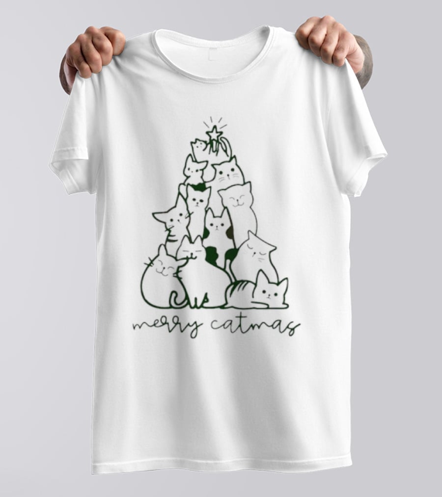 Funny Merry Catmas Cat Christmas Merry Catmas T-Shirt