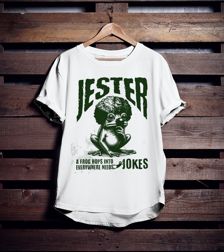 Jester Frog Hops Into Everywhere Needs Jokes T-Shirt