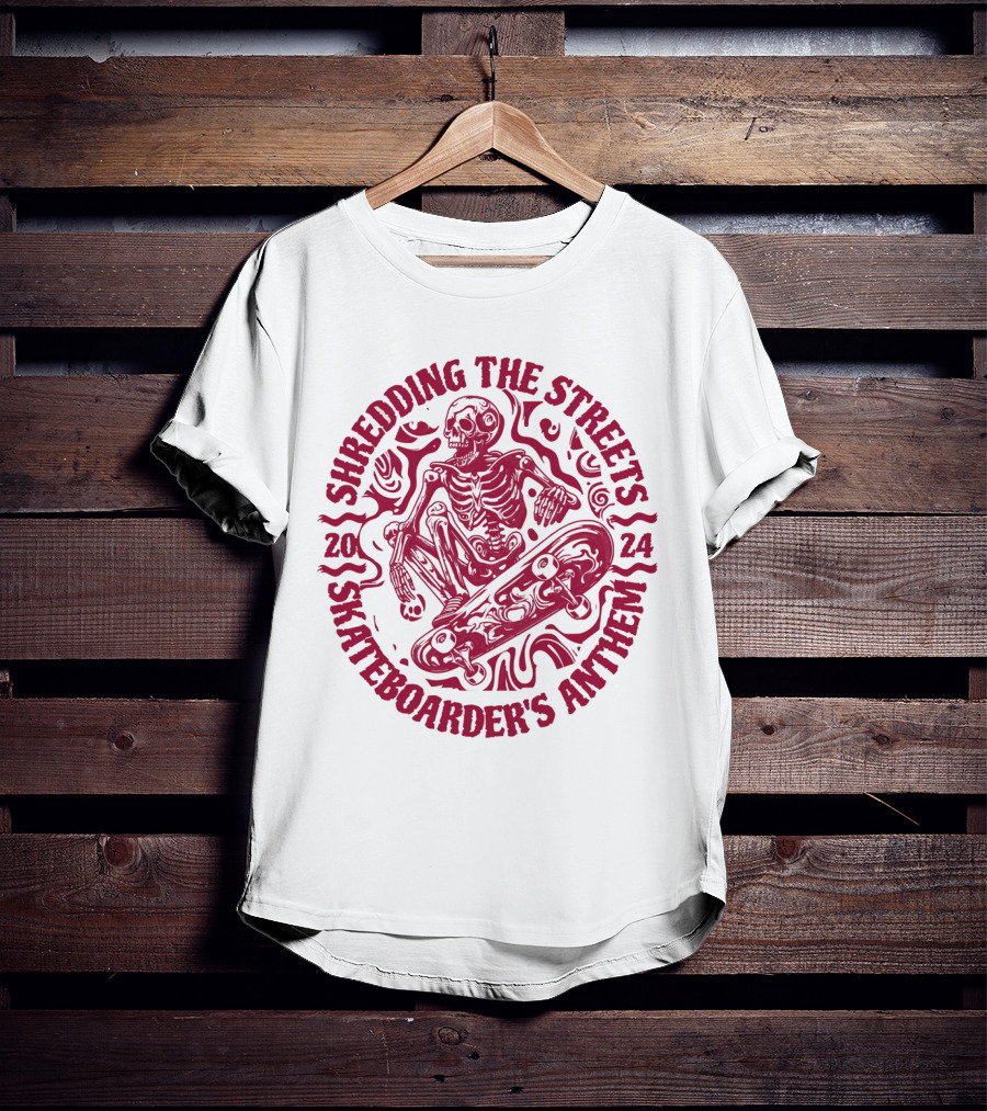 Shredding The Streets Skateboarder's Anthem T-Shirt