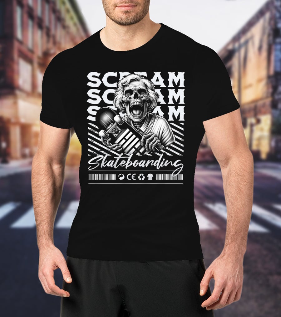 SCREAM SCREAM SCREAM Skateboarding T-Shirt