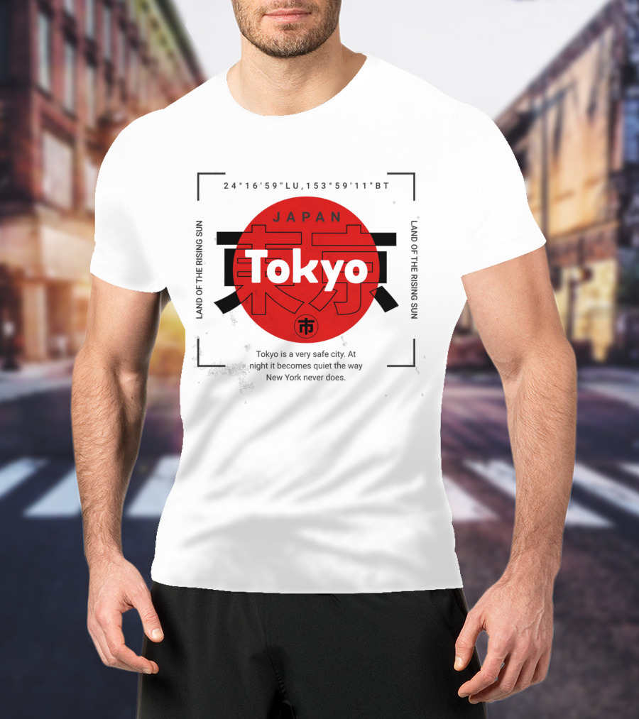 Tokyo Japan Land Of The Rising Sun Safe City Quiet Night T-Shirt