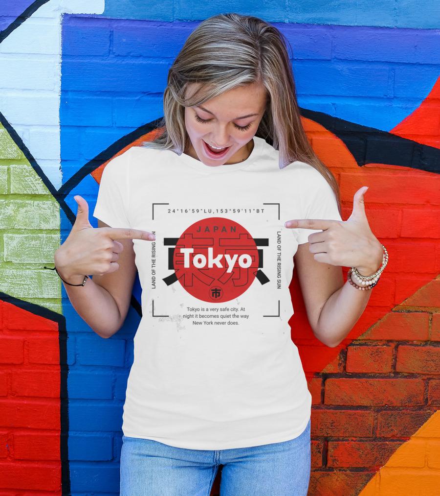 Tokyo Japan Land Of The Rising Sun Safe City Quiet Night T-Shirt