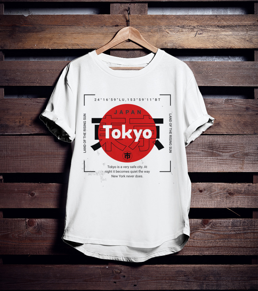 Tokyo Japan Land Of The Rising Sun Safe City Quiet Night T-Shirt