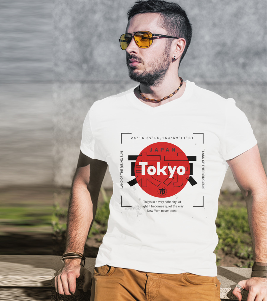 Tokyo Japan Land Of The Rising Sun Safe City Quiet Night T-Shirt