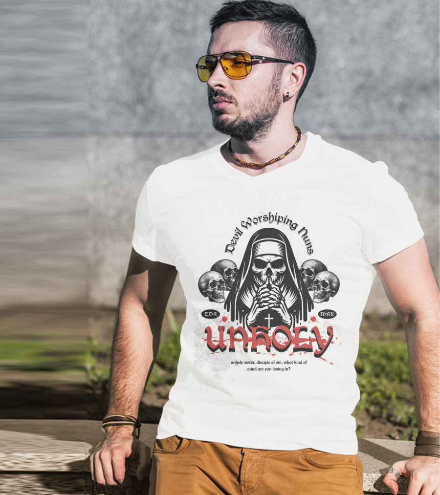Unholy Devil Worshiping Nuns Sister Disciple Of Sin T-Shirt