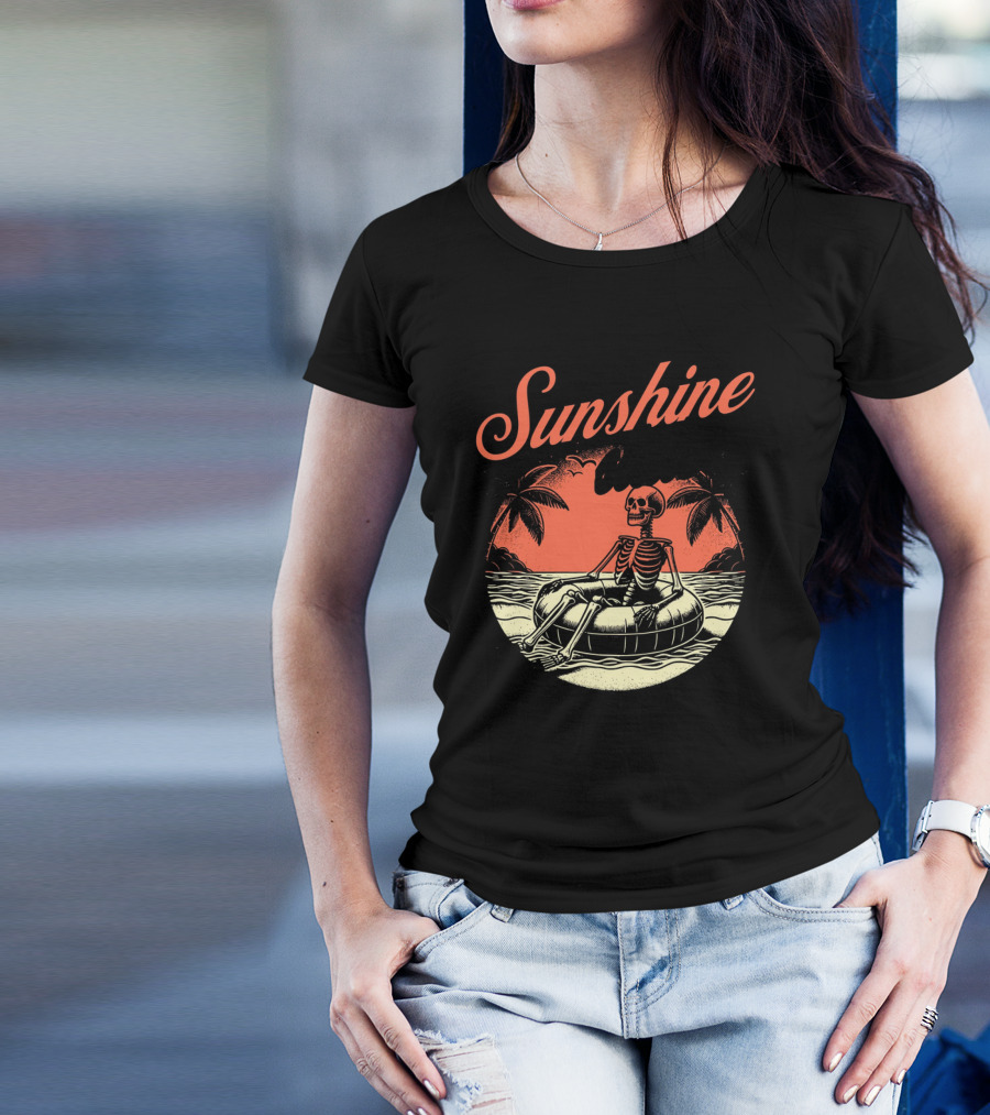 Sunshine State Skeleton Vacation Beach Club T-Shirt
