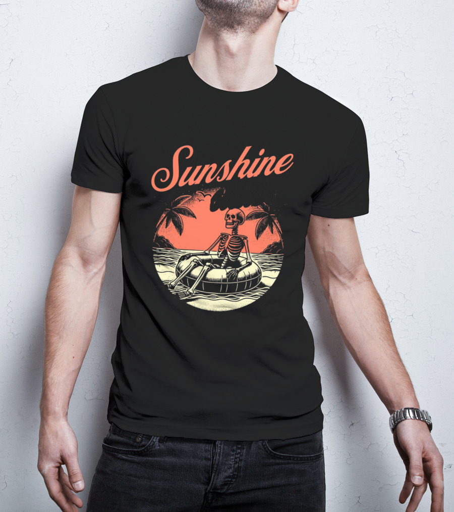 Sunshine State Skeleton Vacation Beach Club T-Shirt