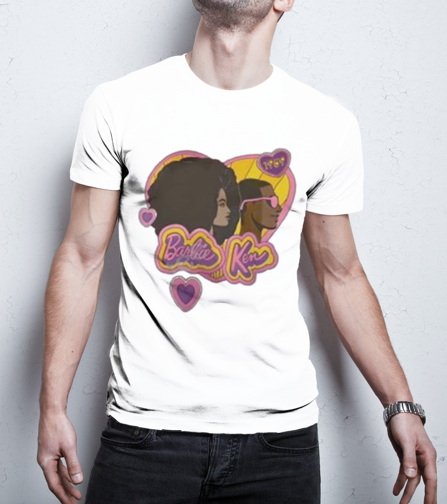 Barbie Ken 1959 New Movie Retro Heart Icons T-Shirt