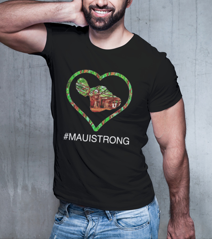 MAUISTRONG Heart Tree Map Resilience T-Shirt