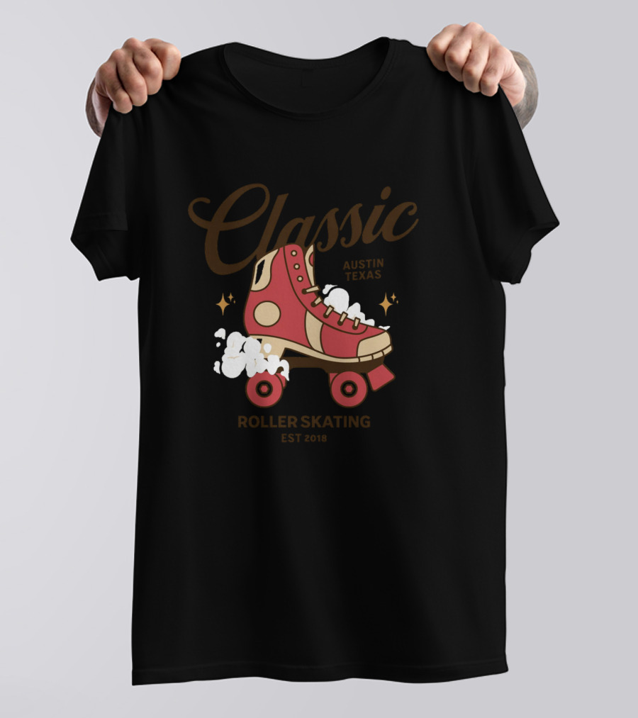 Classic Austin Texas Roller Skating Est 2013 T-Shirt