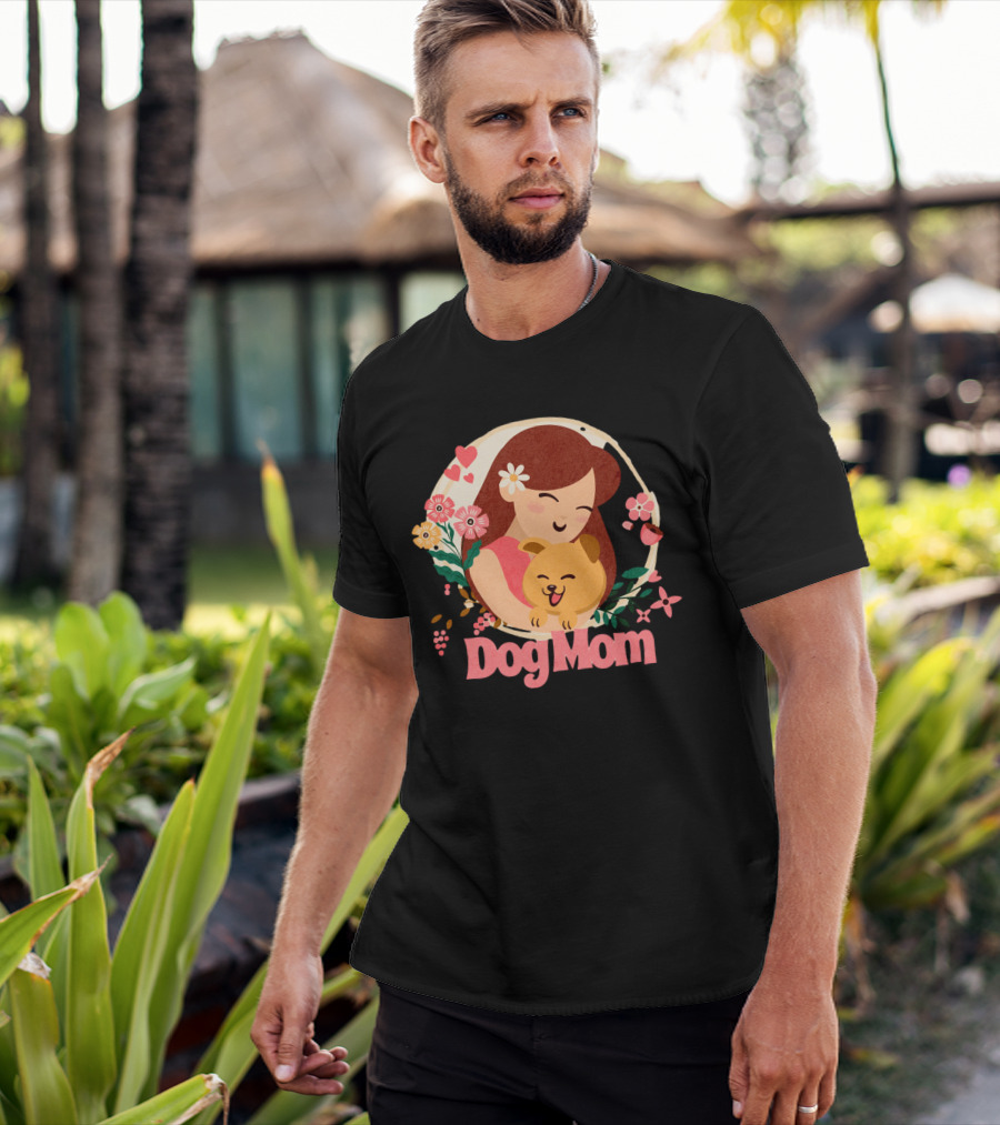 Dog Mom Flowers And Hearts Companion T-Shirt