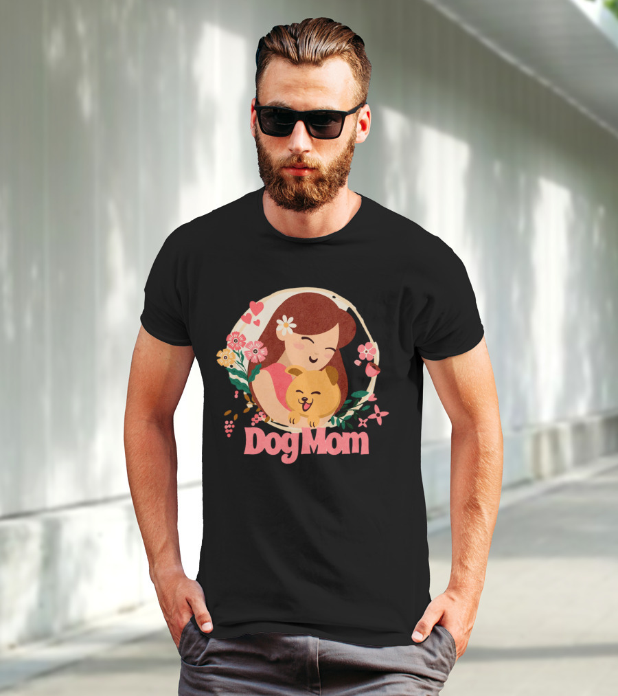 Dog Mom Flowers And Hearts Companion T-Shirt