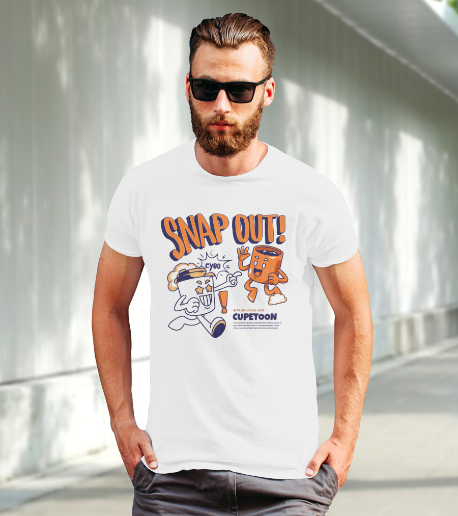 SNAP OUT Introducing Our Cupetoons Joyful Cups Buddies Eyoo T-Shirt
