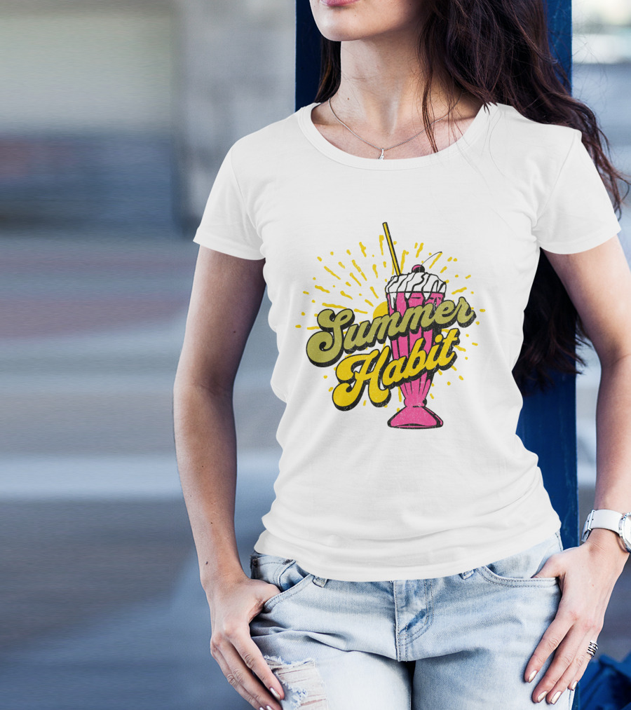 Summer Habit Vibrant Milkshake Burst T-Shirt