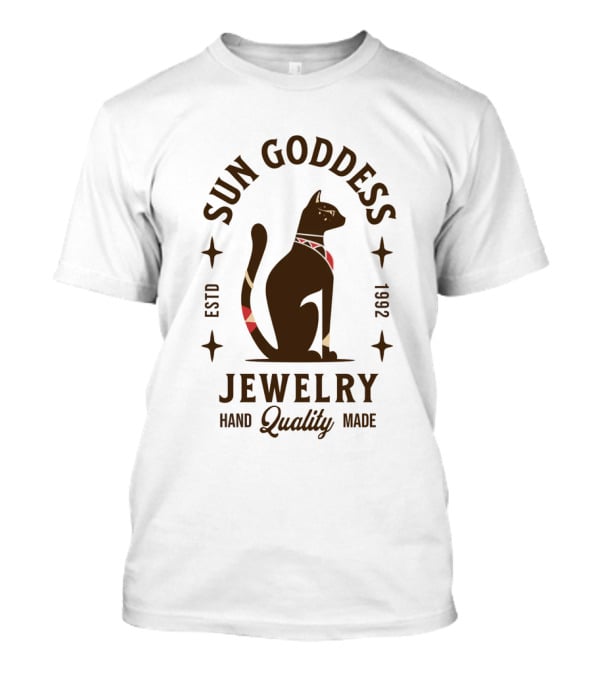 Sun Goddess Jewelry Cat Hand Quality Made Estd 1992 T-Shirt