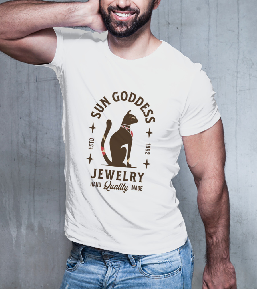 Sun Goddess Jewelry Cat Hand Quality Made Estd 1992 T-Shirt