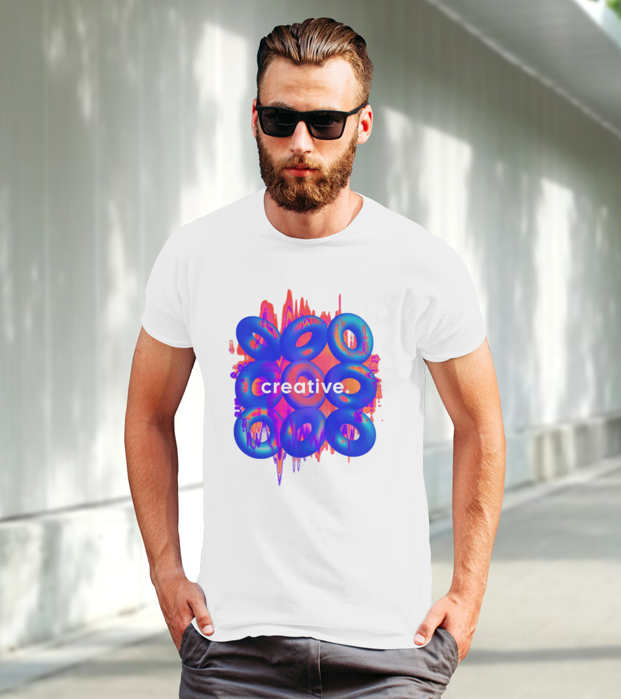 Creative Vivid Rings With Abstract Waveforms T-Shirt