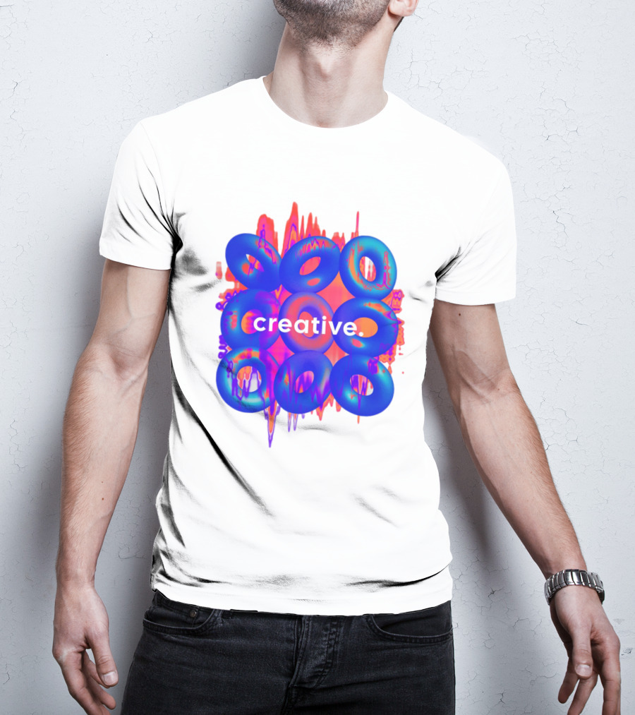 Creative Vivid Rings With Abstract Waveforms T-Shirt