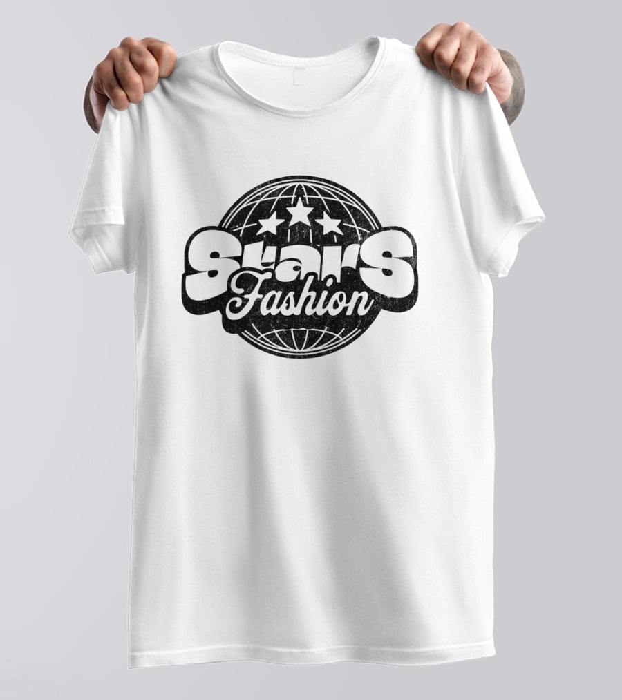 Stars Fashion Retro Globe Three Stars T-Shirt