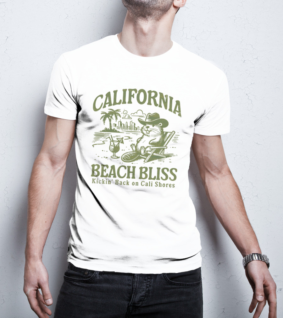 California Beach Bliss Kickin' Back On Cali Shores T-Shirt