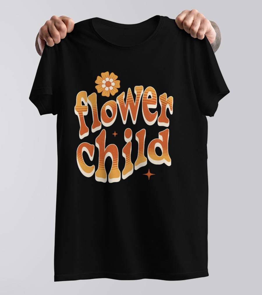 Flower Child Retro Vibe 70s T-Shirt