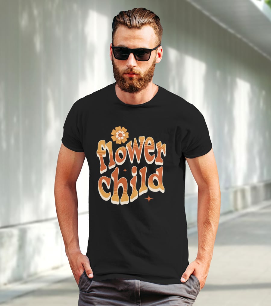 Flower Child Retro Vibe 70s T-Shirt