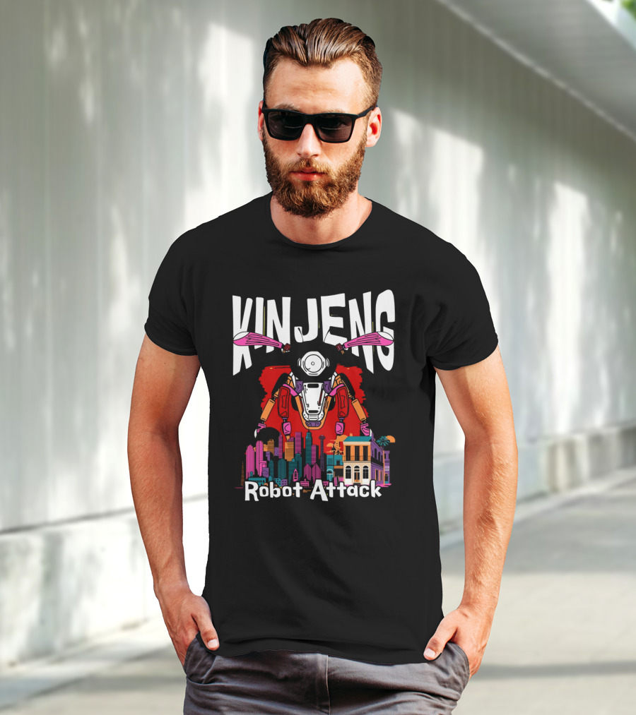 KINJENG Robot Attack Cityscape Adventure T-Shirt