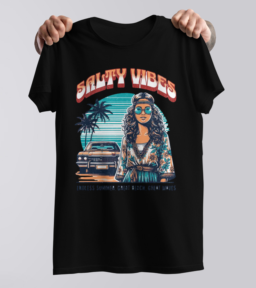 Salty Vibes Endless Summer Great Beach Great Waves T-Shirt