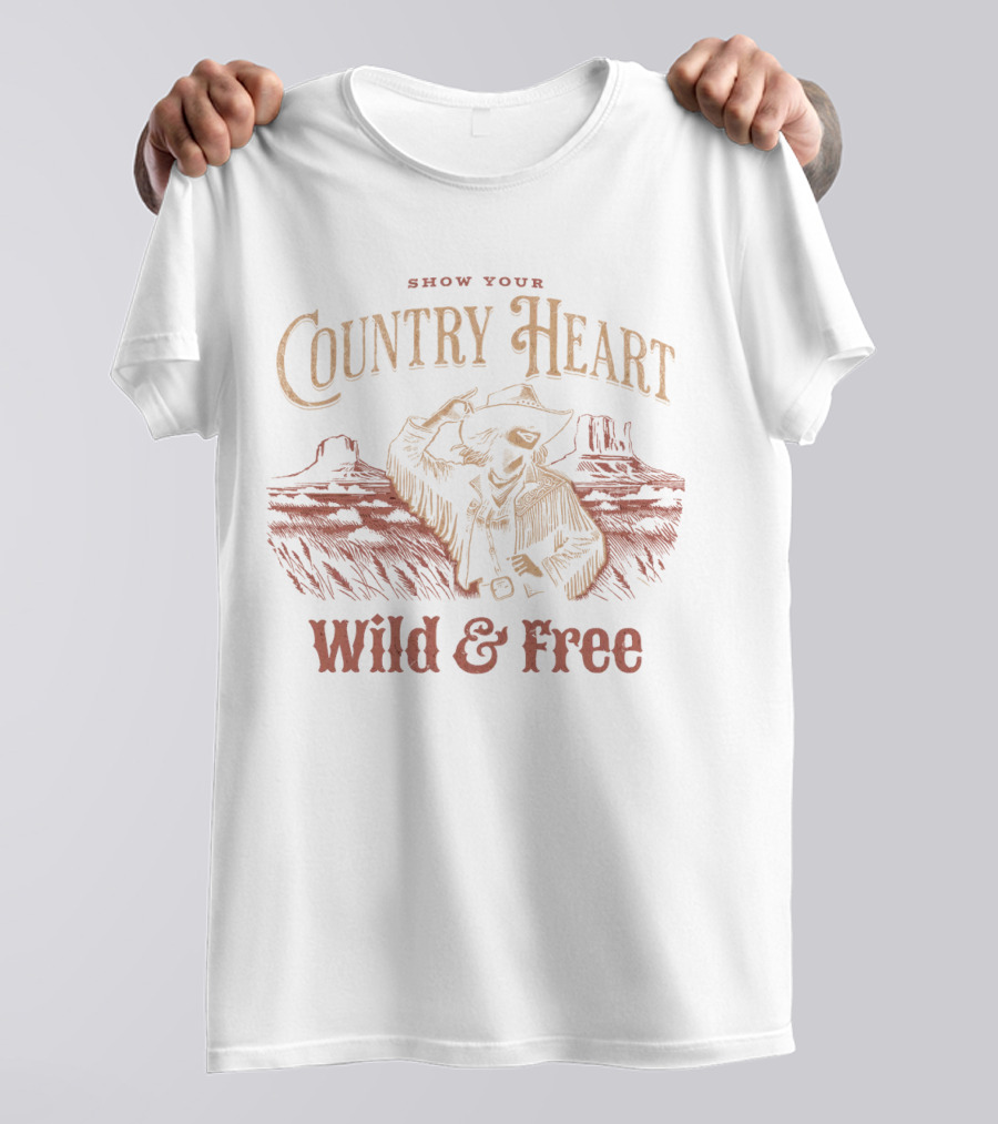 Show Your Country Heart Wild And Free T-Shirt