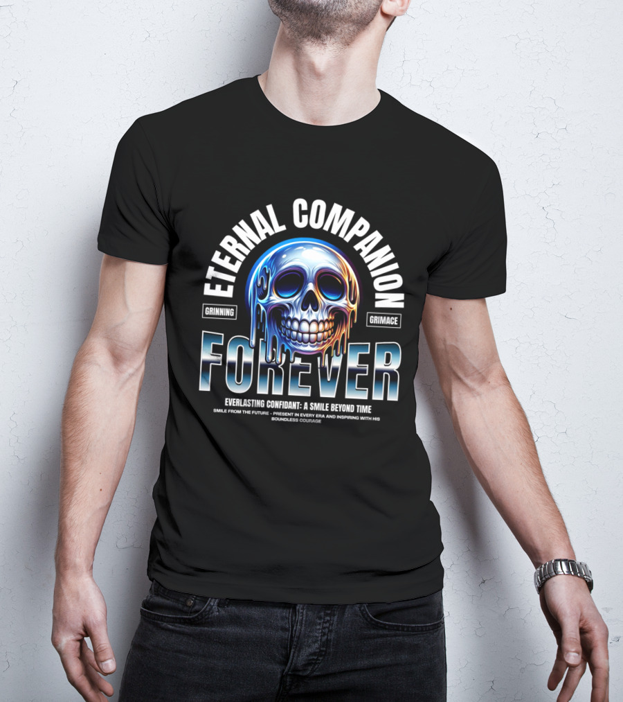 Eternal Companion Forever: Grinning Grimace Everlasting Confidant - A Smile Beyond Time T-Shirt