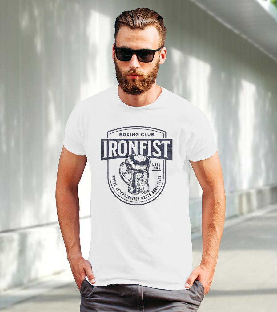 Iron Fist Boxing Club Estd 1986 Where Determination Meets Dedication T-Shirt
