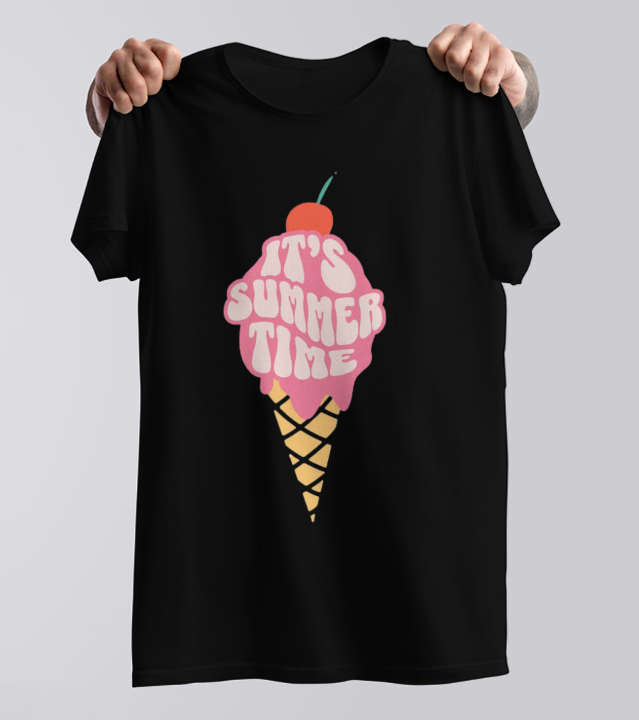 It’s Summer Time Cherry Ice Cream Cone T-Shirt