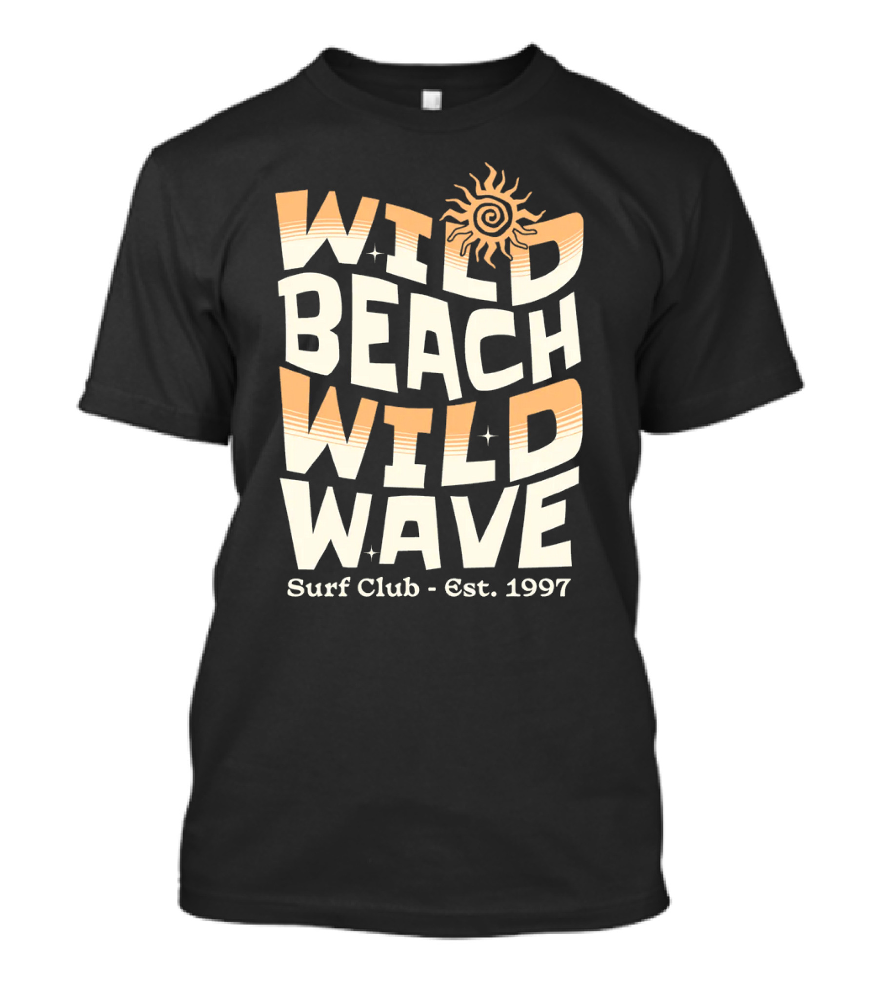 Wild Beach Wild Wave Surf Club Est. 1997 Vintage T-Shirt