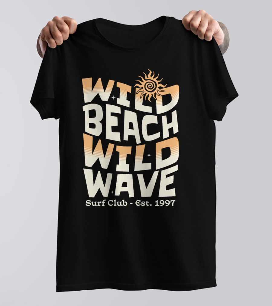 Wild Beach Wild Wave Surf Club Est. 1997 Vintage T-Shirt