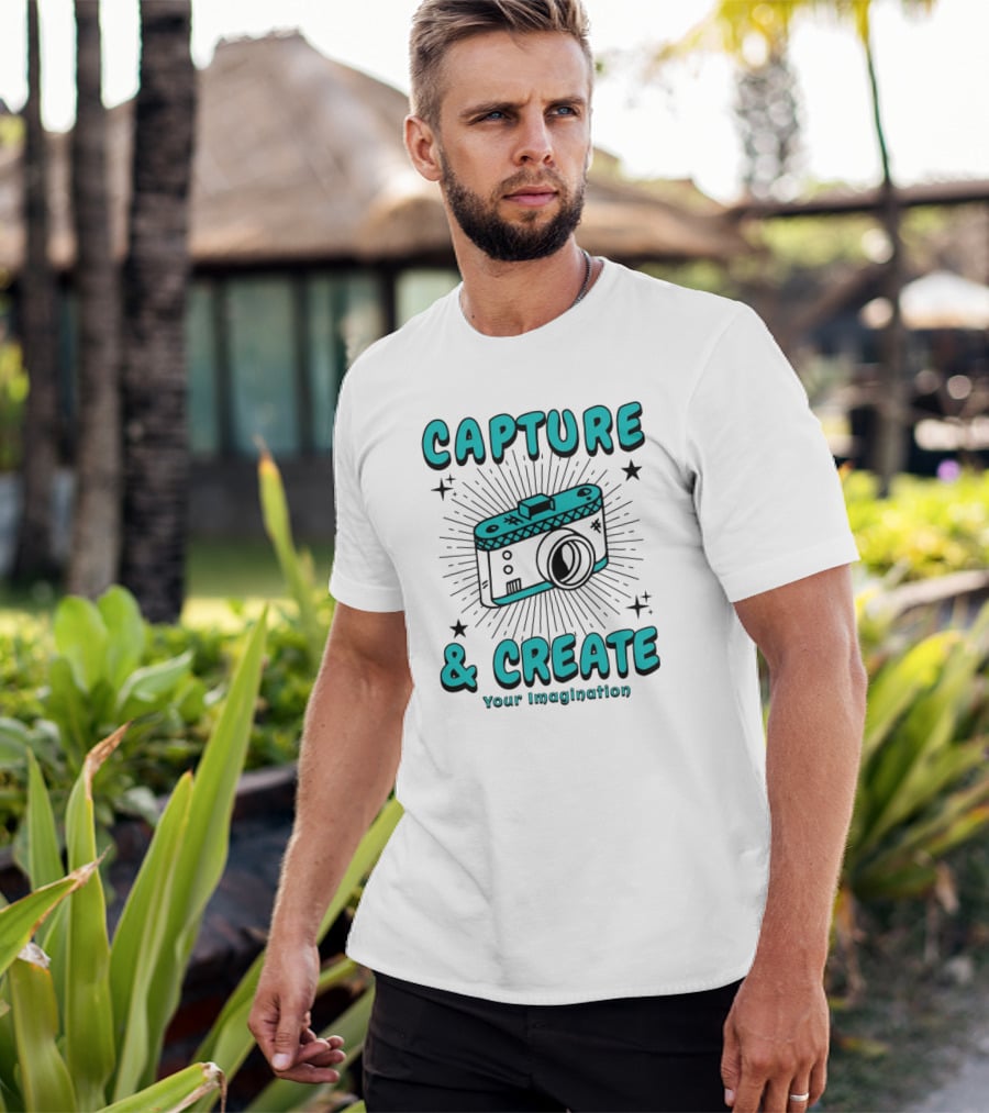 Capture And Create Your Imagination Camera T-Shirt
