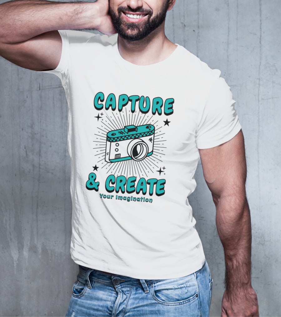Capture And Create Your Imagination Camera T-Shirt