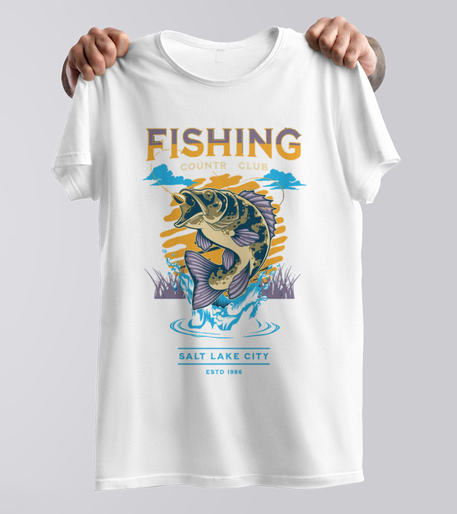 Fishing Country Club Salt Lake City Estd 1986 T-Shirt