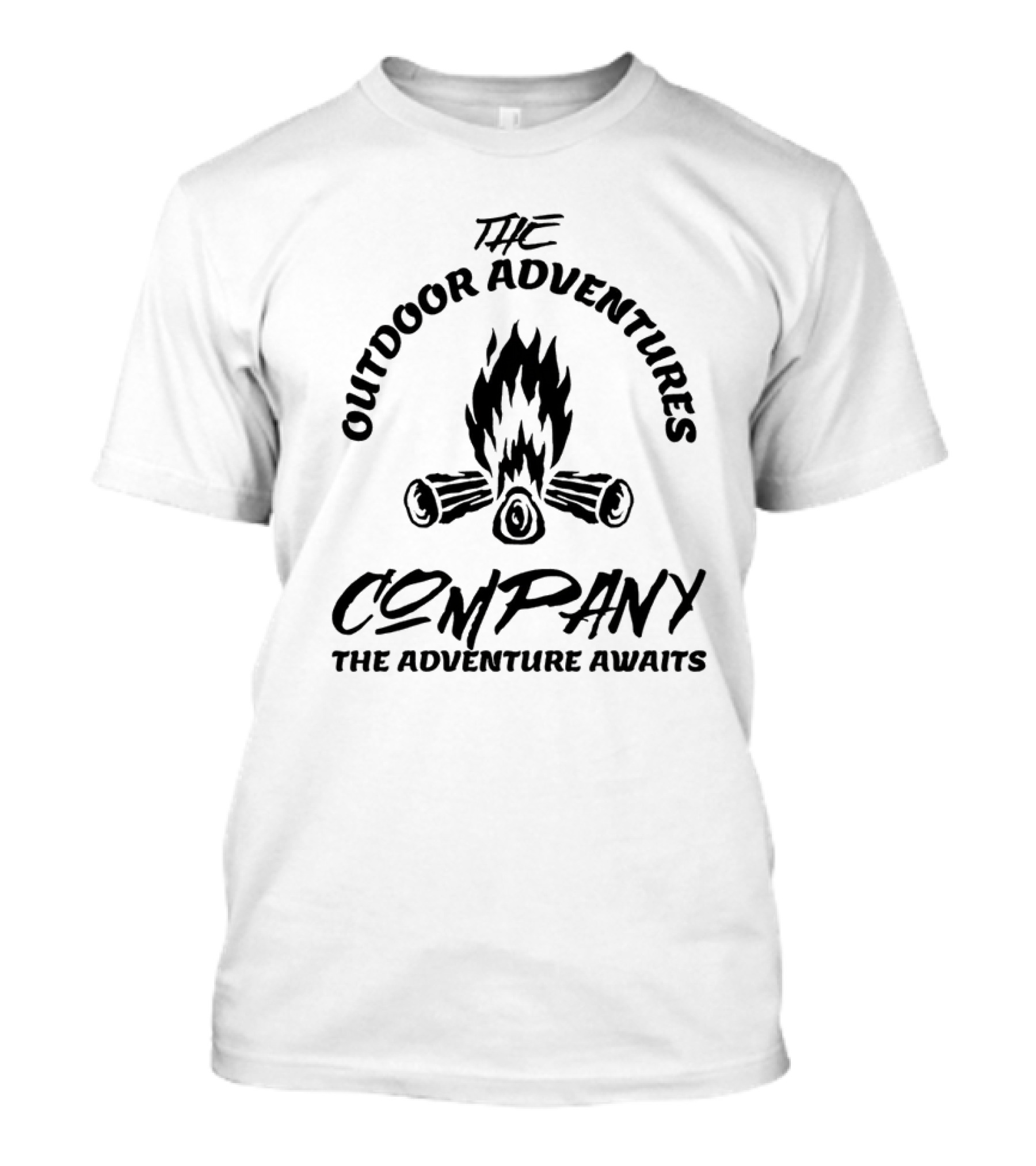 The Outdoor Adventures Company The Adventure Awaits Campfire Logs T-Shirt