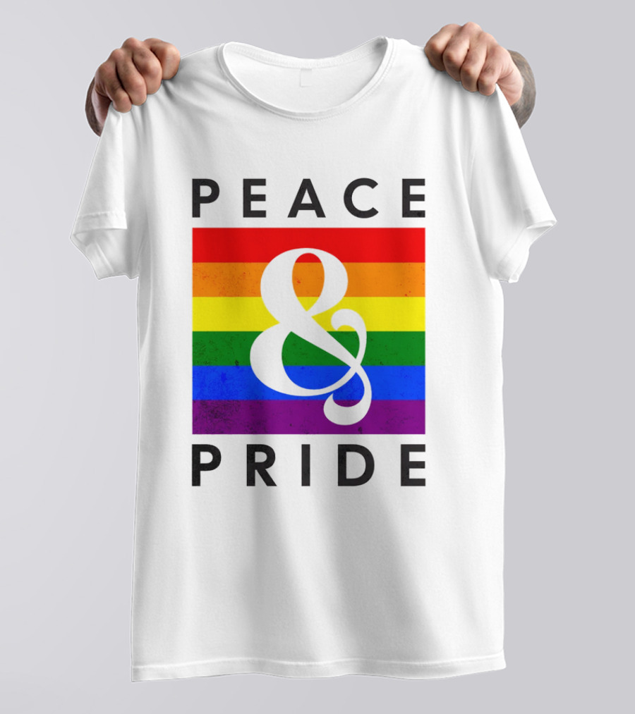 Peace And Pride Rainbow Flag Elements T-Shirt