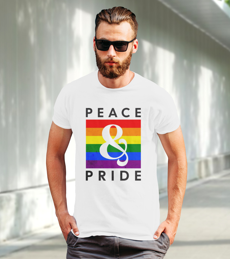 Peace And Pride Rainbow Flag Elements T-Shirt
