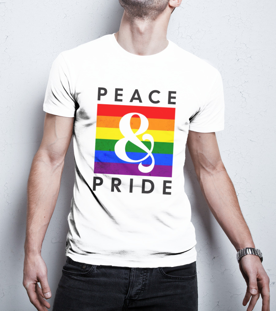 Peace And Pride Rainbow Flag Elements T-Shirt