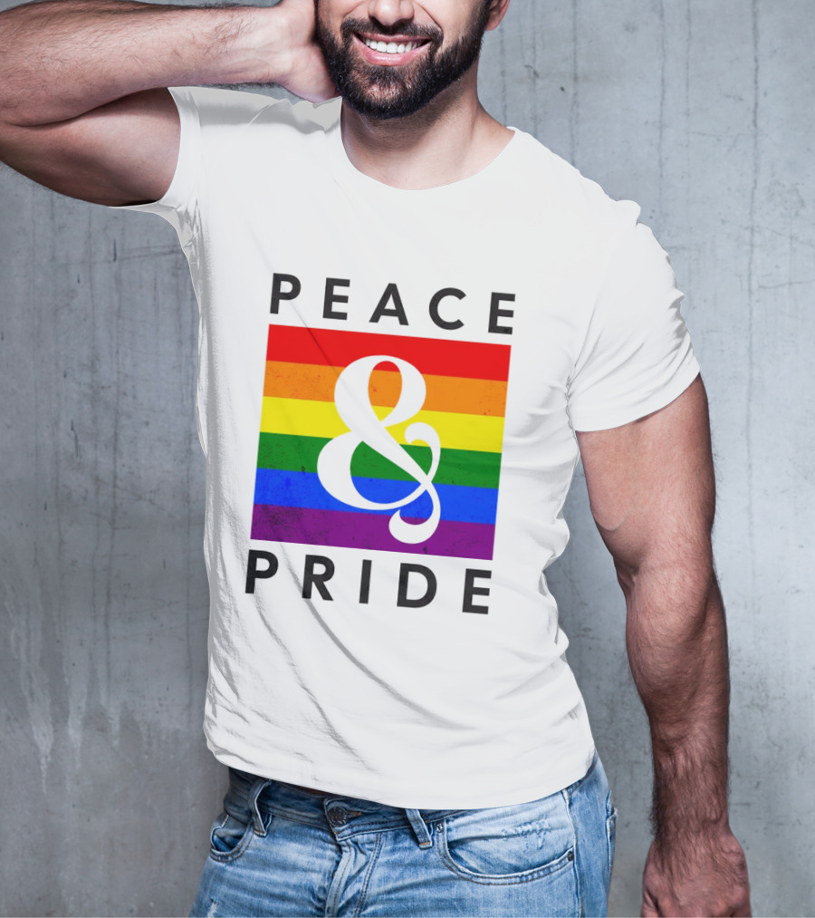 Peace And Pride Rainbow Flag Elements T-Shirt