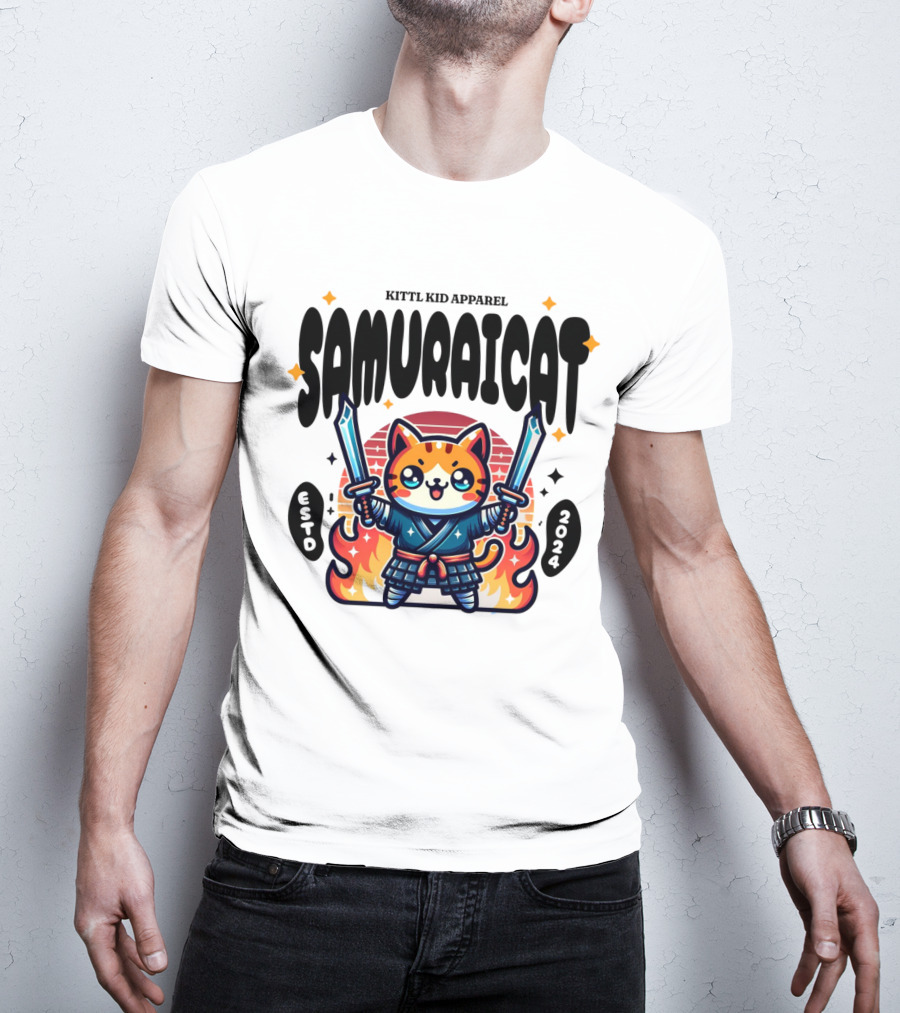 KITTL KID APPAREL SAMURAI CAT ESTD T-Shirt